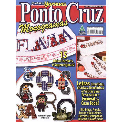Revista Ponto Cruz Monogramas Ed. Liberato Nº166