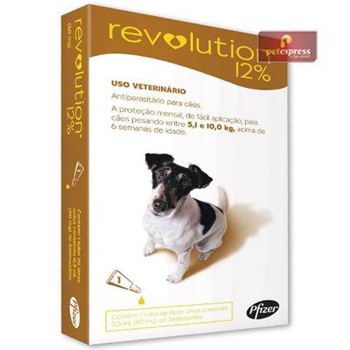 Revolution 12% Cães de 5 a 10kg - 1 Ampola