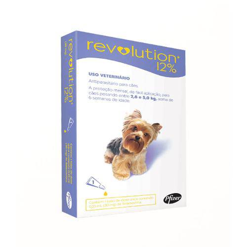 Revolution Cães Entre 2,6 e 5,0kg - 30mg-1 Ampola