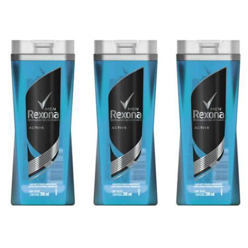 Rexona Active Fresh Sabonete Líquido 200ml (kit C/03)