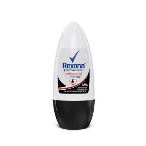 Rexona Antibacterial + Invisible Desodorante Rollon Feminino 50ml