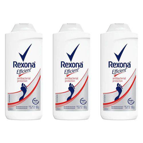 Rexona Efficient Talco Desodorante P/ Pés 100g (kit C/03)