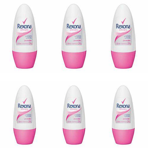 Rexona Powder Desodorante Rollon Feminino 50ml (kit C/06)