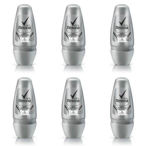 Rexona S/ Perfume Desodorante Rollon Masculino 50ml (kit C/06)