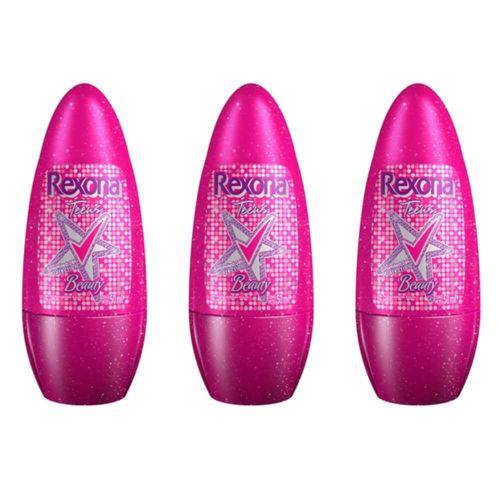Rexona Teens Beauty Desodorante Rollon 50ml (kit C/03)