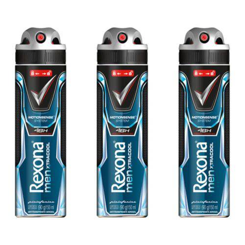 Rexona Xtracool Desodorante Aerosol Masculino 90g (kit C/03)