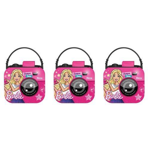 Ricca Barbie Câmera Digital Suave Shampoo 250ml (kit C/03)