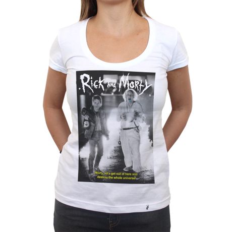 Rick And Morty Are Back To The Future - Camiseta Clássica Feminina