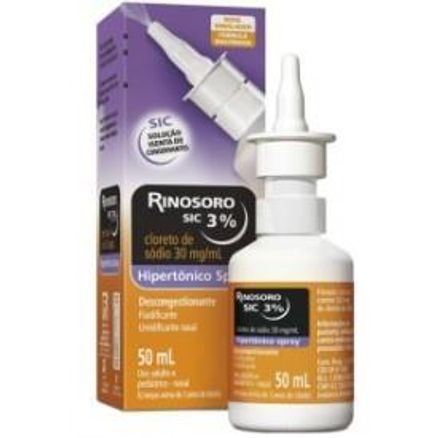 Rinosoro Concentrado Sic Spray Nasal Hipertônico 30mg/mL 50mL