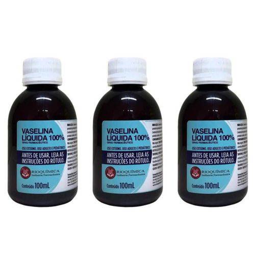Rioquímica Vaselina Líquida 100ml (kit C/03)