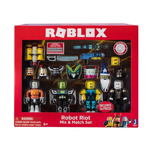 Roblox Boneco Colecionavel com 6 Unidades Mix & Match Robot Riot - Fun Divirta-se Roblox Colecionavel Mix & Match Robot Riot - Fun Divirta-se
