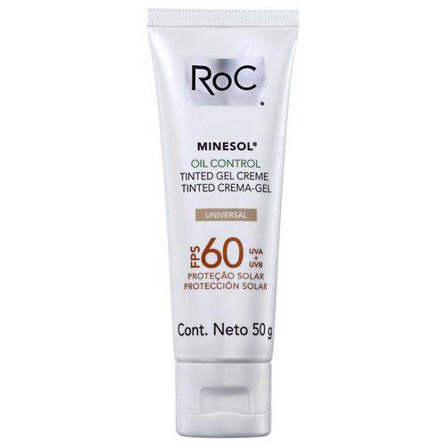 RoC Minesol Oil Control Tinted Fps 60 - Protetor Solar Facial 50g