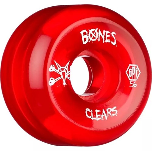 Roda Bones SPF Clear Red 60mm