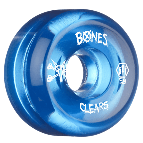 Roda Bones Wheels Clear Azul Cristal 58mm Un