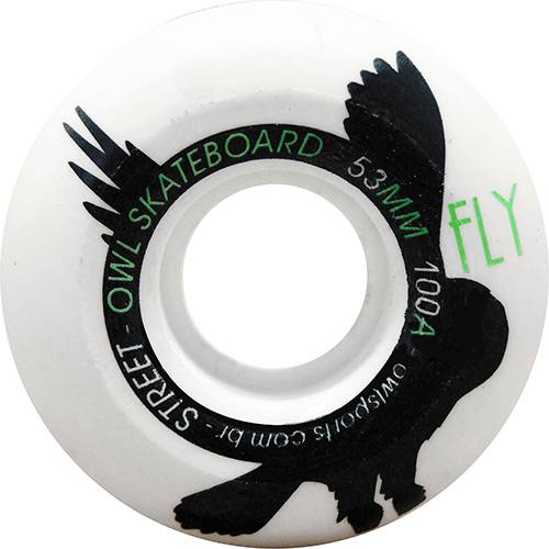Roda para Skate Fly 53mm Owl Sports - Branco