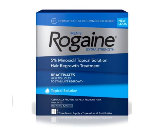 ROGAINE EXTRA STRENGTH - MINOXIDIL SOLUÇÃO 5% - TRATAMENTO PARA 3 MESES 60 Ml