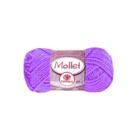 Rolo de Lã 40g Mollet - Roxo