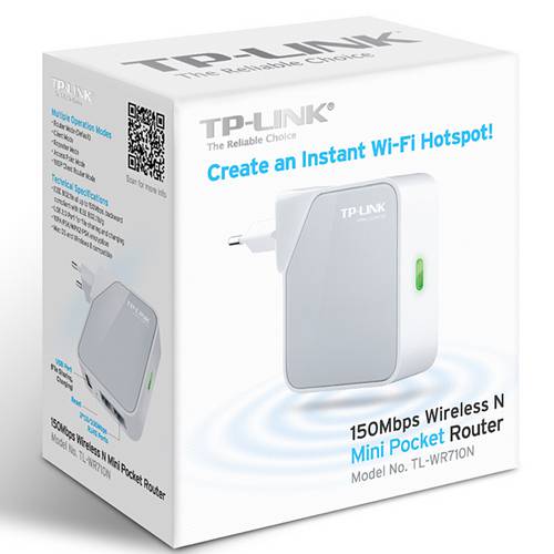 Roteador Tp-Link Tl-Wr710n Wireless N - Antena Interna, 150mbps, Mini