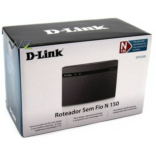 Roteador Wireless - D-Link N150 - Preto - Dir-610n