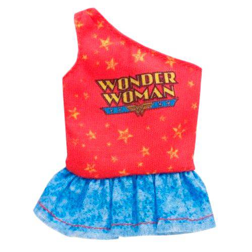 Roupa Barbie Blusa Licenciada Wonder Woman FYW84 Vermelha - Mattel