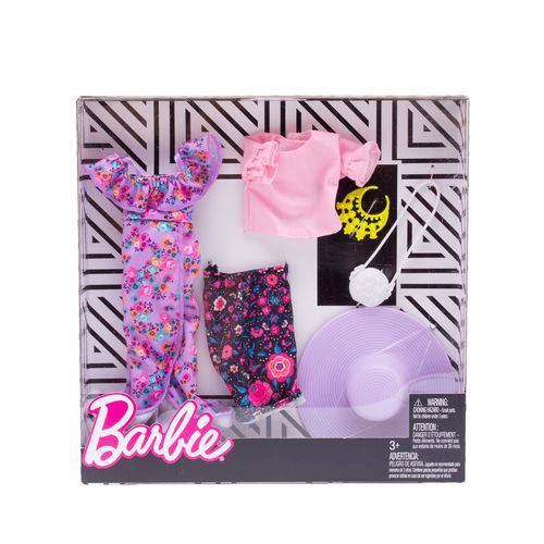 Roupa Barbie FAB FXG58 Conjunto Vestido Floral - Mattel