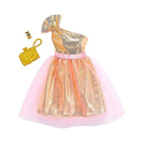 Roupa Barbie FAB FXG58 Vestido Dourado - Mattel