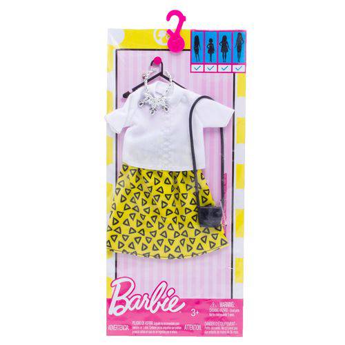 Roupa Barbie FAB Look Fashion Saia Amarela FCT22 - Mattel