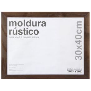 Rústico Kit Moldura 30 Cm X 40 Cm Castanho