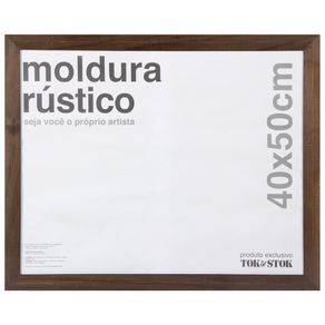 Rústico Kit Moldura 40 Cm X 50 Cm Castanho