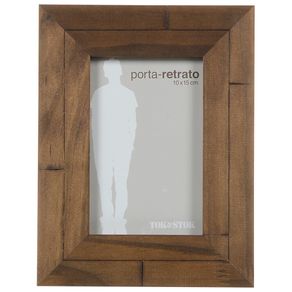 Rústico Porta-retrato 10 Cm X 15 Cm Castanho
