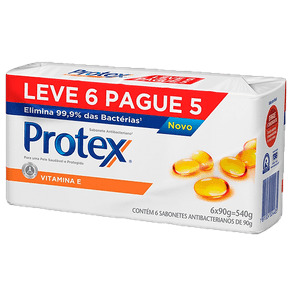 Sabonete Antibacteriano Protex Vitamina e 85g (Leve 6 Pague 5)