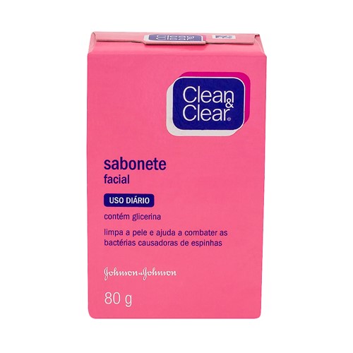 Sabonete Clean & Clear Facial Sabonete Clean & Clear Jabón Facial com Glicerina Uso Diário 80g