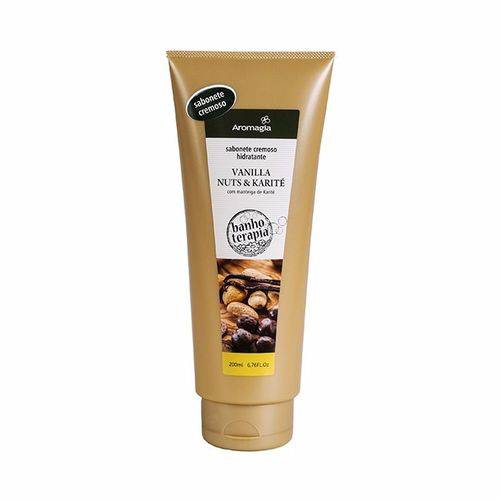 Sabonete Cremoso Banhoterapia - Vanilla Nuts e Karite 200ml Aromagia