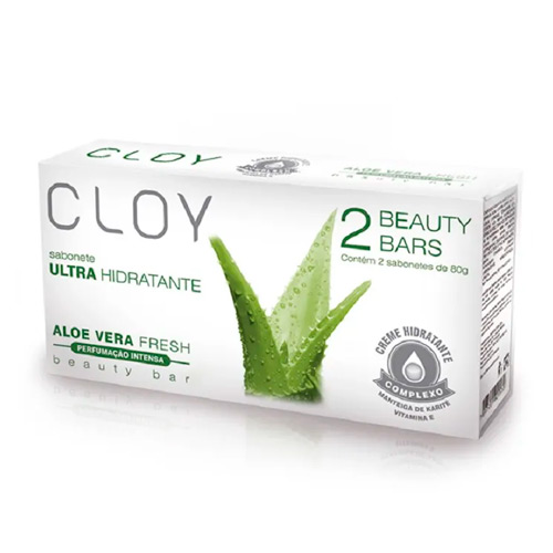 Sabonete em Barra Ultra Hidratante Cloy Aloe Vera 80g 2 Unidades