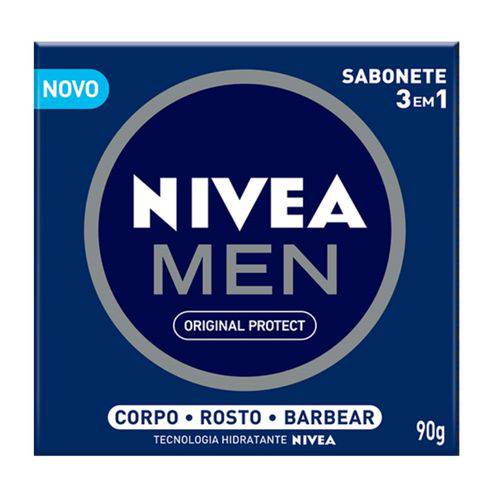 Sabonete em Barra Uso Diário Nivea 90g Men 3x1 Original