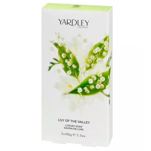 Sabonete Lily Of The Valley Feminino Cx. Tradicional 3 Unid. de 100g | Yardley Of London