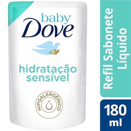Sabonete Líquido Dove Baby Hidratação Sensível Cabeça Aos Pés Refil com 180ml