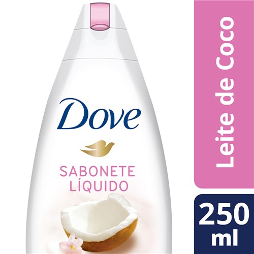 Sabonete Líquido Dove Delicious Care Leite de Coco e Jasmim com 250ml