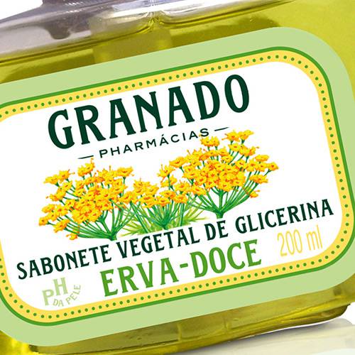 Sabonete Líquido Glicerina Granado Erva-doce - 200ml