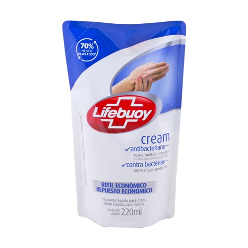 Sabonete Líquido para Mãos Lifebuoy Cream Refil com 220ml