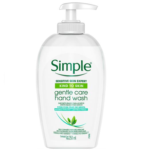 Sabonete Líquido para Mãos Simple Gentle Care Hand Wash Óleo de Menta 250ml