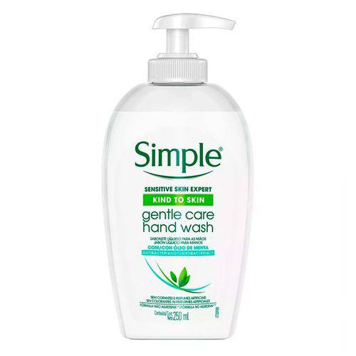 Sabonete Líquido Simple Hand Wash Antibacteriano Gentle Care 250ml