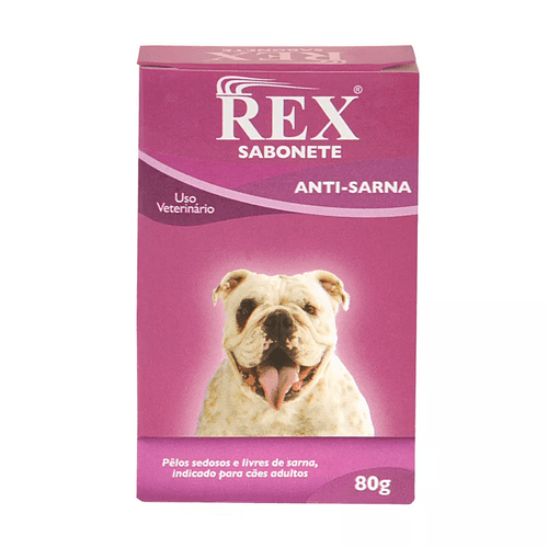 Sabonete Look Farm Rex Anti-Sarna para Cães Adultos 80g