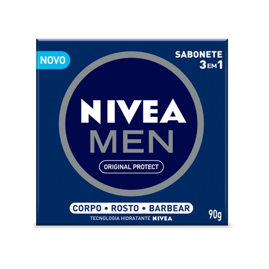 Sabonete Nivea Men Original Protect Corpo Rosto e Barbear 90g