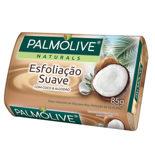 Sabonete Palmolive Naturals Esfoliação Suave Coco e Algodão Barra 90g