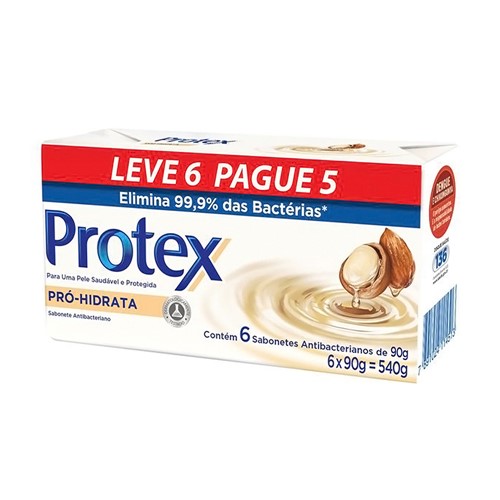 Sabonete Protex Pro-Hidrata 90g Cada Leve 6 Pague 5