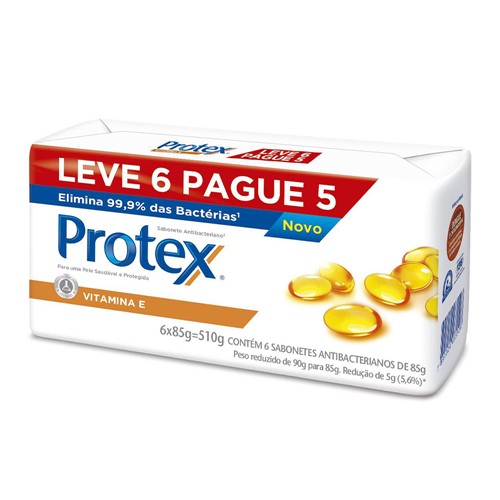 Sabonete Protex Vitamina e 85g Cada Leve 6 Pague 5