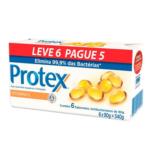 Sabonete Protex Vitamina e 90g Cada Leve 6 Pague 5