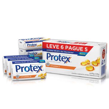 Sabonete Protex Vitamina e 90g Leve 6 Pague 5