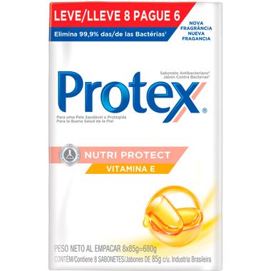 Sabonete Vitamina e Protex 85g Leve 8 Pague 6un.